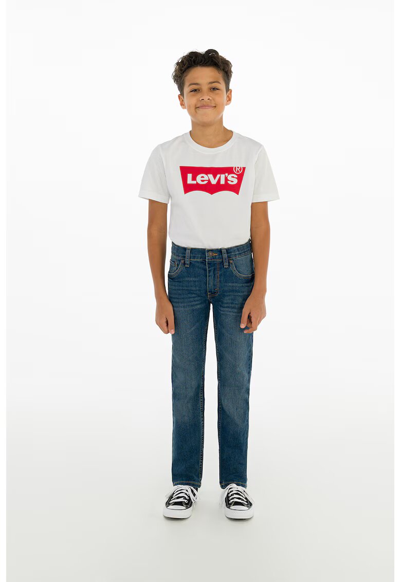 Levis Blugi drepti cu aspect decolorat - Albastru