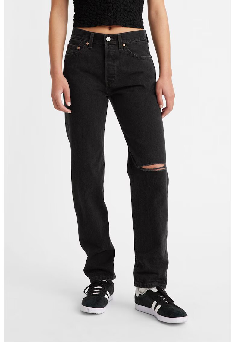 Levis Blugi drepti cu talie inalta 501® '81 - Negru stins