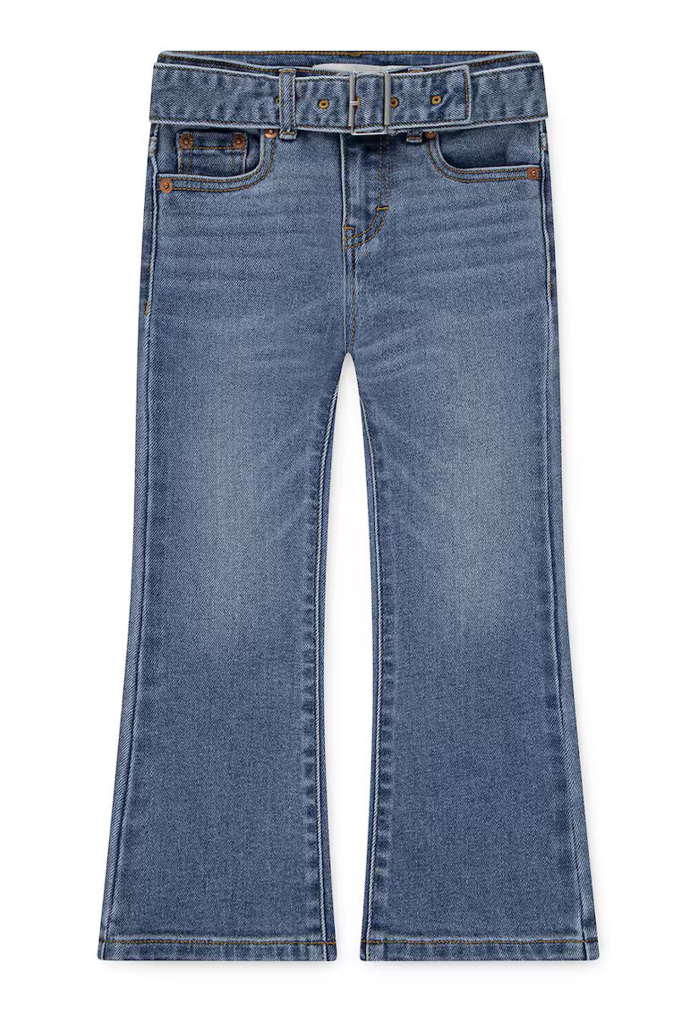 Levis Blugi evazati cu aspect decolorat - Albastru melange