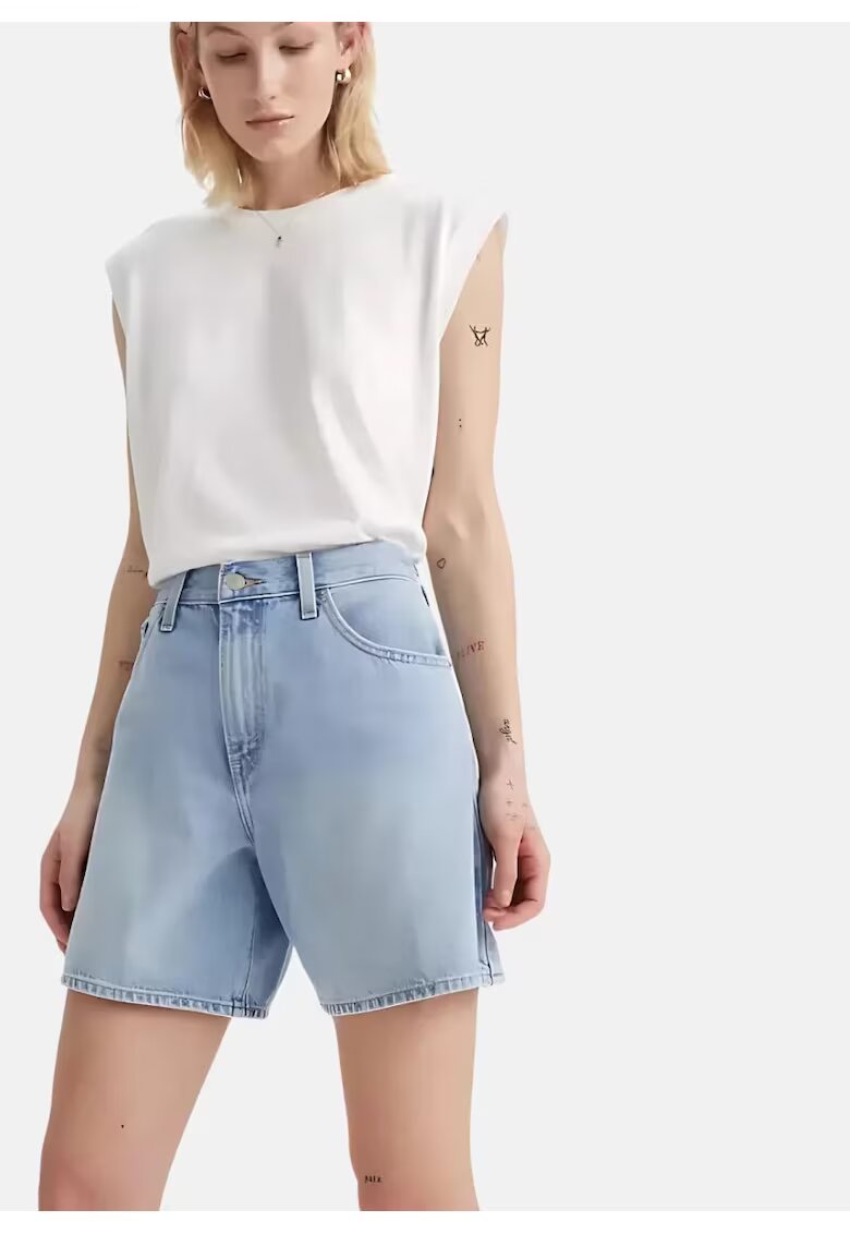 Levi's Blugi scurti baggy cu talie inalta