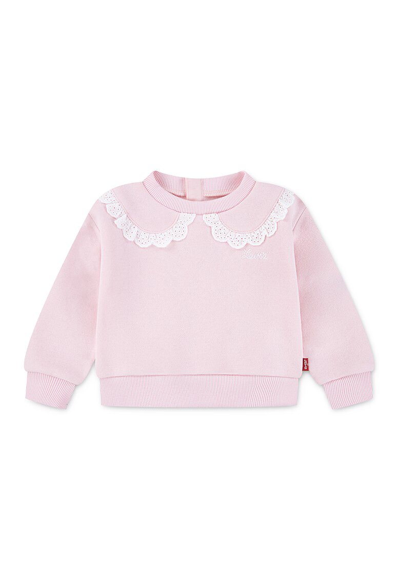 Levis Bluza cu guler cu volane sintetice - Roz pal