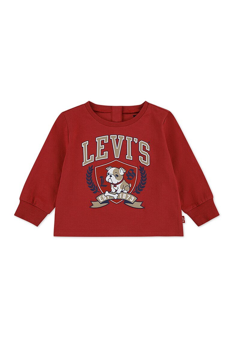Levis Bluza cu imprimeu logo si grafic - Rosu inchis