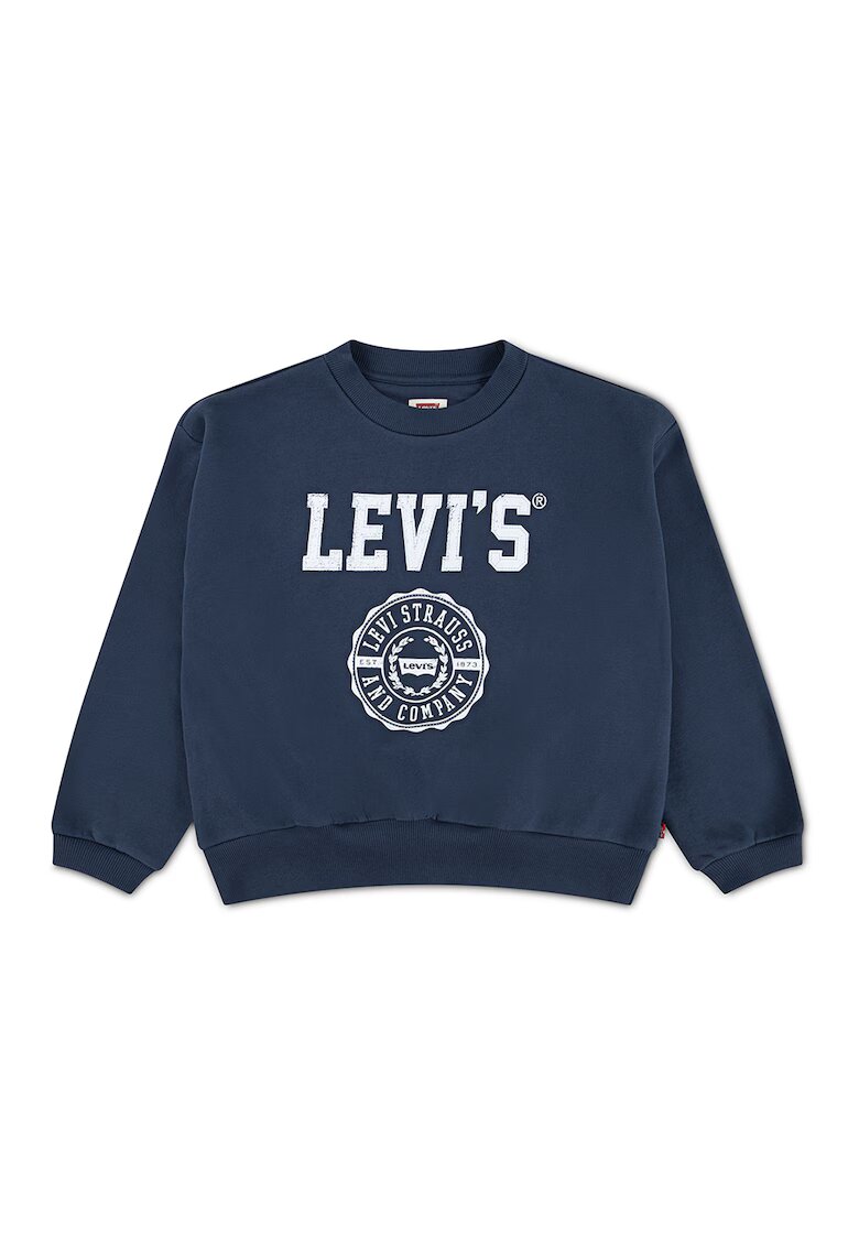 Levi's Bluza de trening din amestec de bumbac cu imprimeu logo frontal - Albastru inchis
