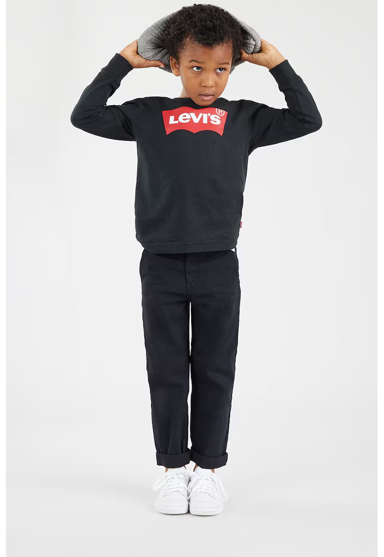 Levi's Bluza din bumbac cu imprimeu logo - Negru/Alb optic/Rosu vermillion