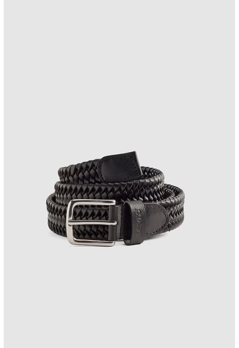 Levis Curea de piele cu aspect tesut - Negru