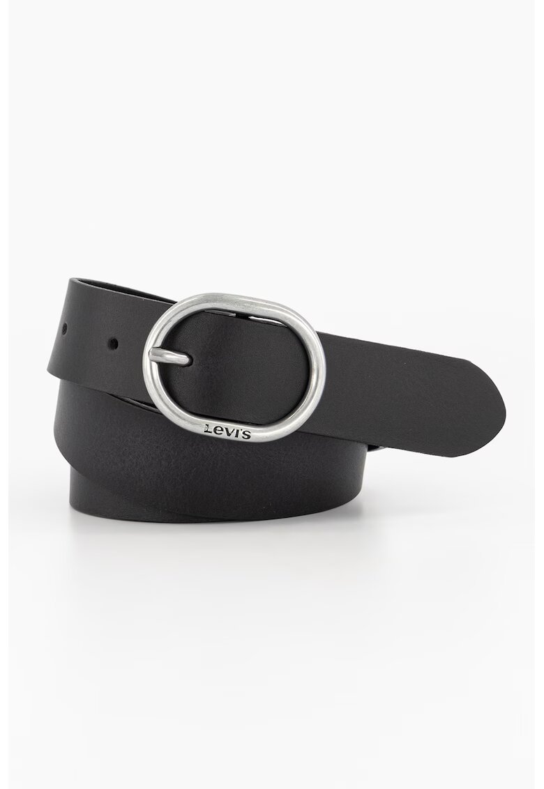 Levis Curea de piele cu logo - Negru