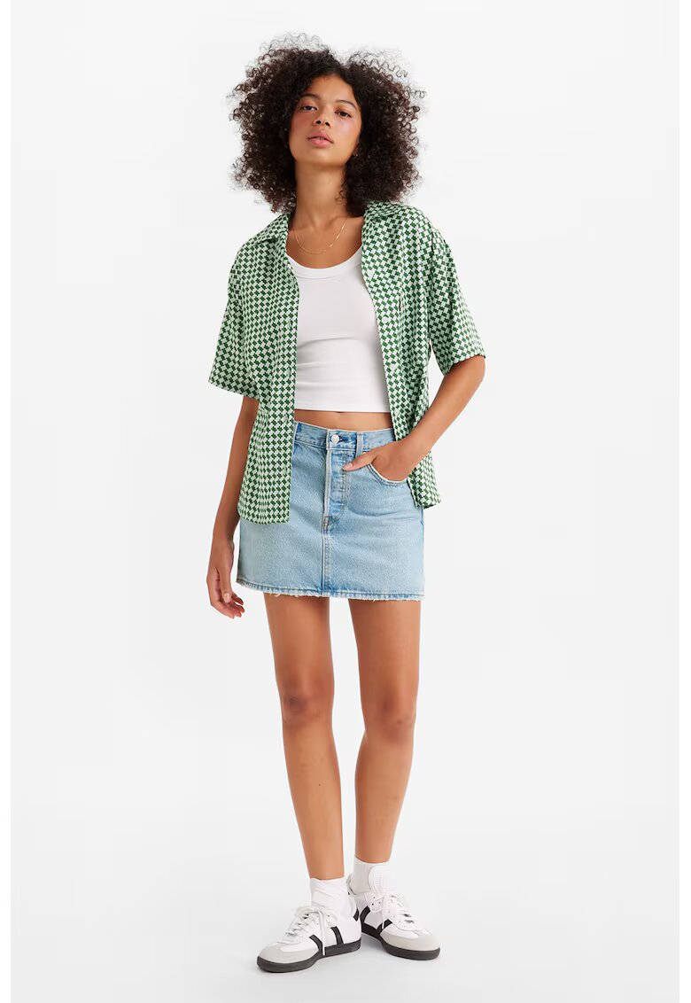 Levis Fusta mini din denim Icon - Albastru deschis