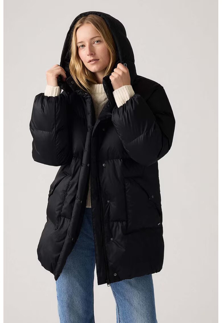 Levis Geaca cu gluga detasabila - Negru