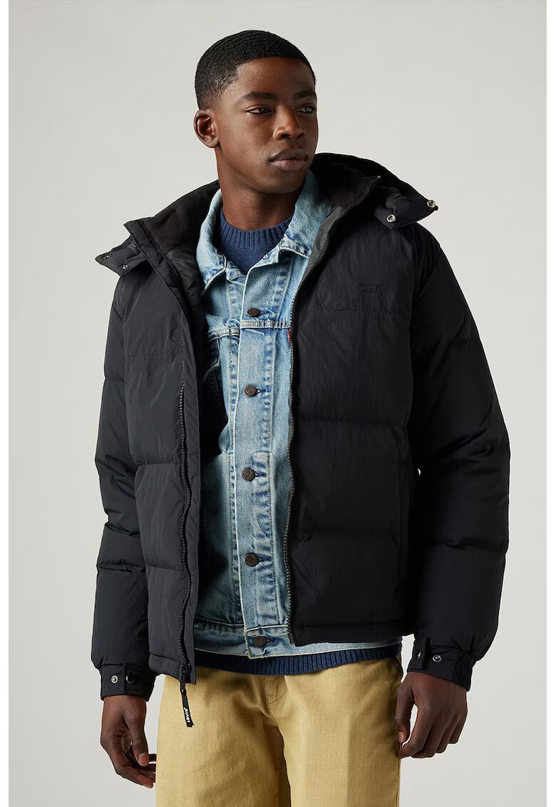 Levis Geaca cu umplutura de puf si finisaj rezistent la apa Rockridge - Negru
