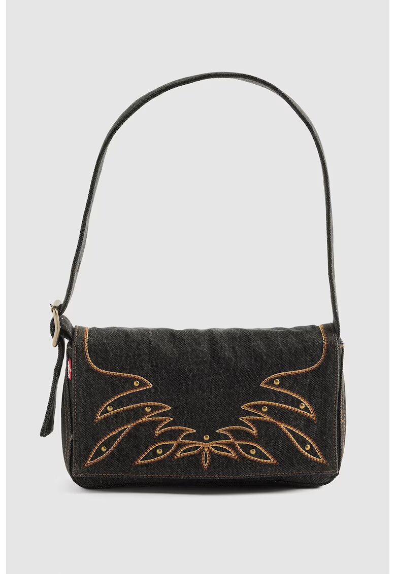 Levis Geanta crossbody cu broderie - Negru