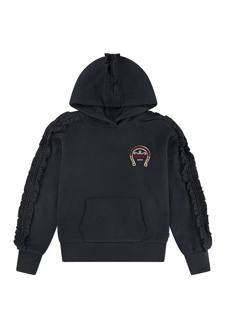 Levis Hanorac cu broderie logo si buzunar kangaroo - Albastru ultramarin