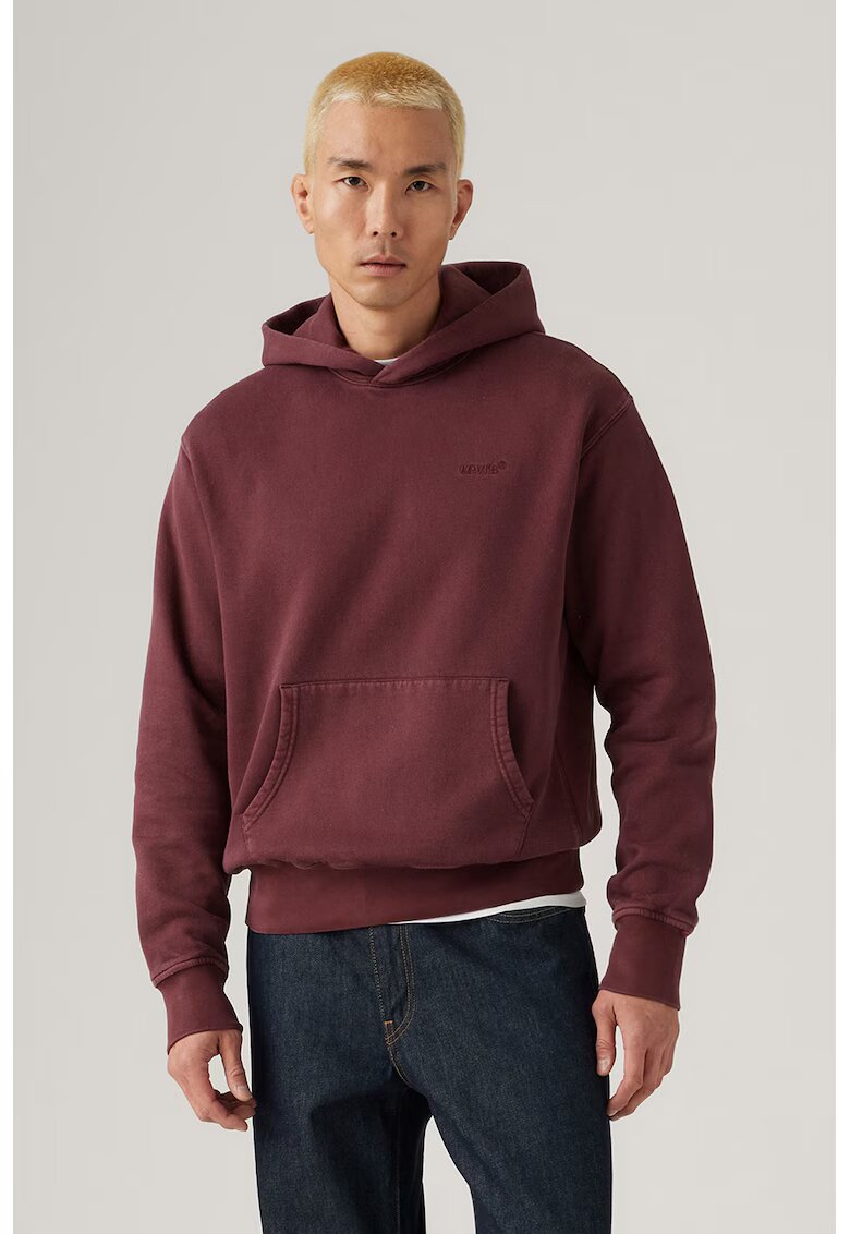 Levis Hanorac cu buzunar kangaroo - Visiniu