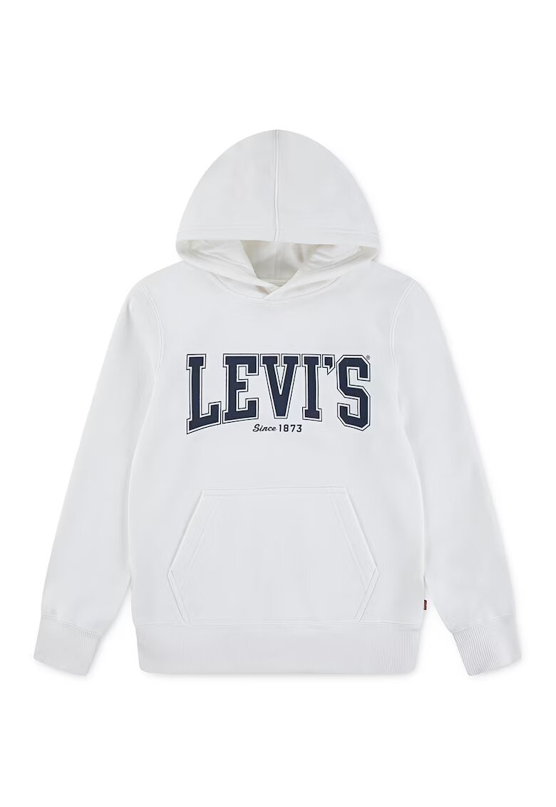 Levis Hanorac din amestec de bumbac cu imprimeu text - Alb optic/Bleumarin