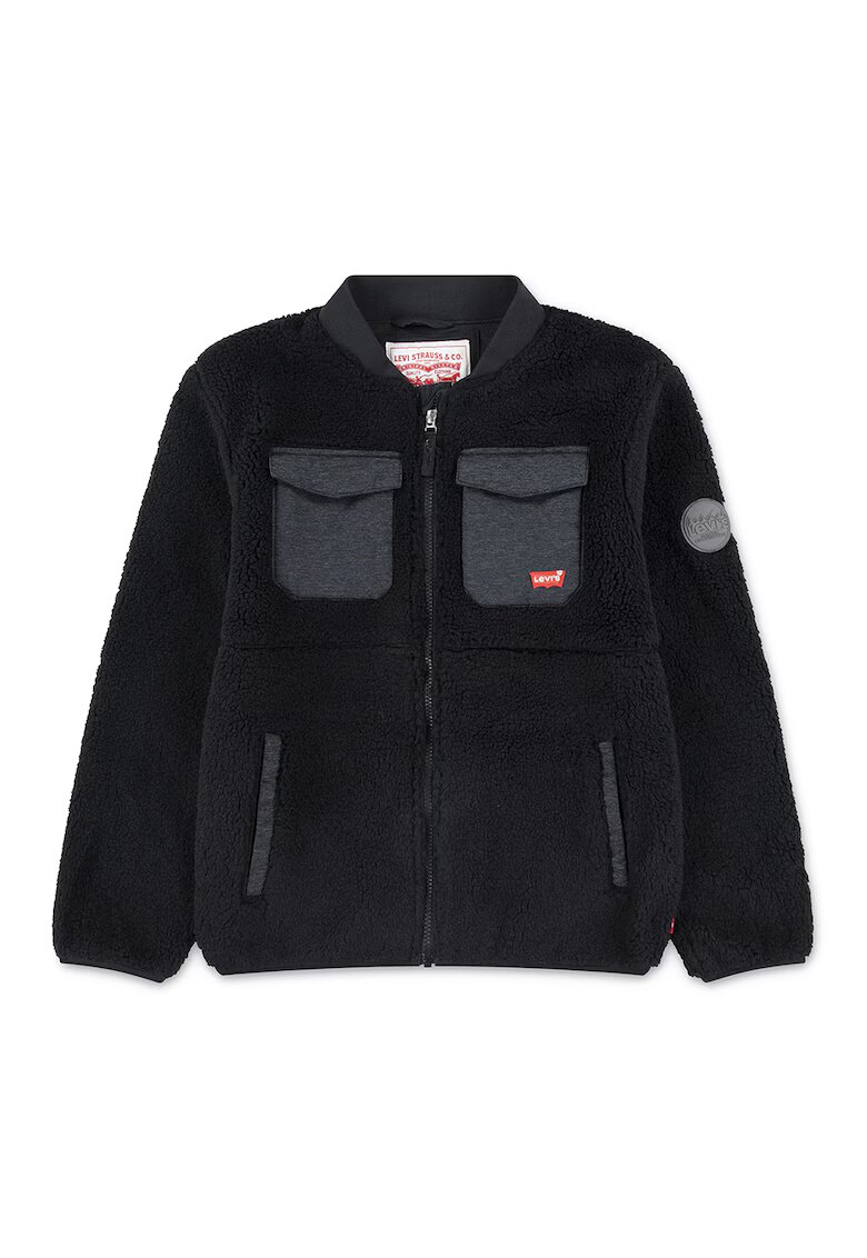 Levis Jacheta cu buzunare cu clapa - Negru/Gri inchis