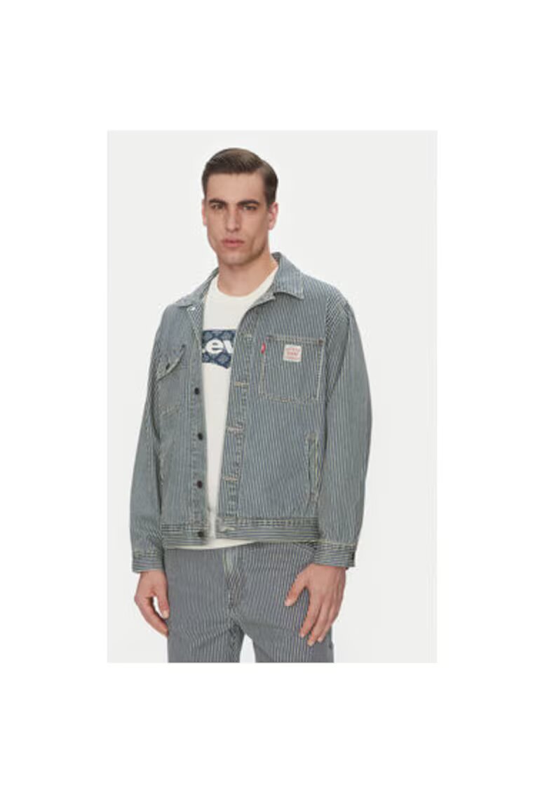 Levis Jacheta de blugi barbati Levi S - A4820-0016 - Bumbac - Bleumarin - Bleumarin