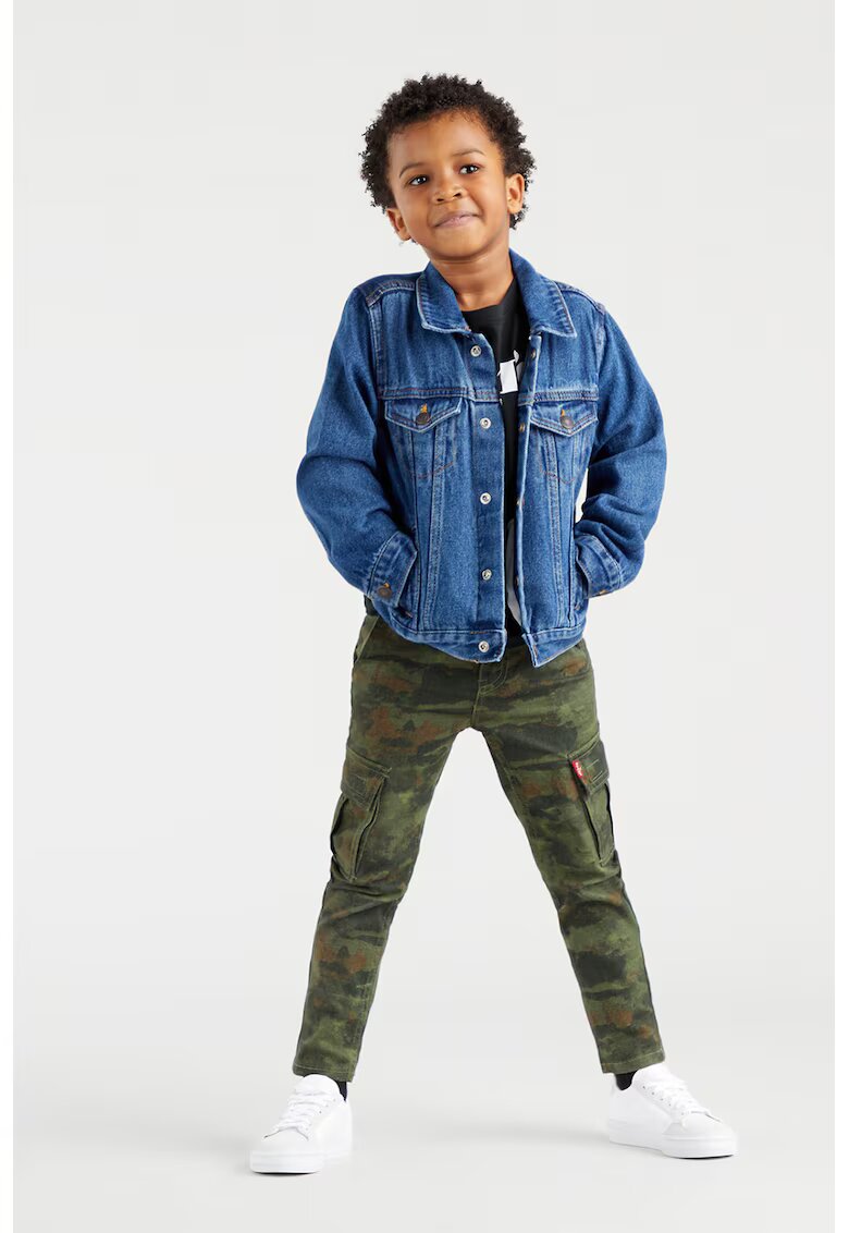 Levis Jacheta de denim cu buzunare frontale - Albastru