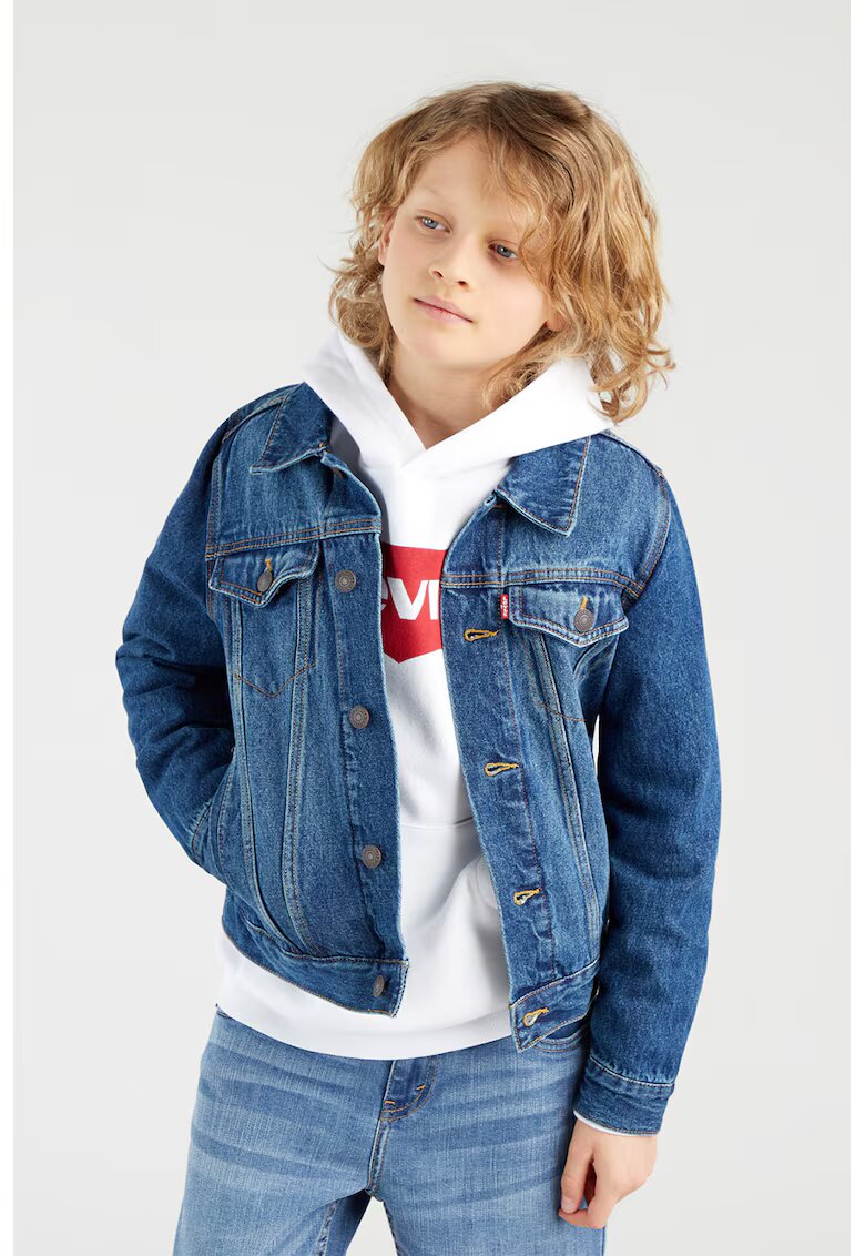 Levis Jacheta din denim - Alb optic/Bleumarin