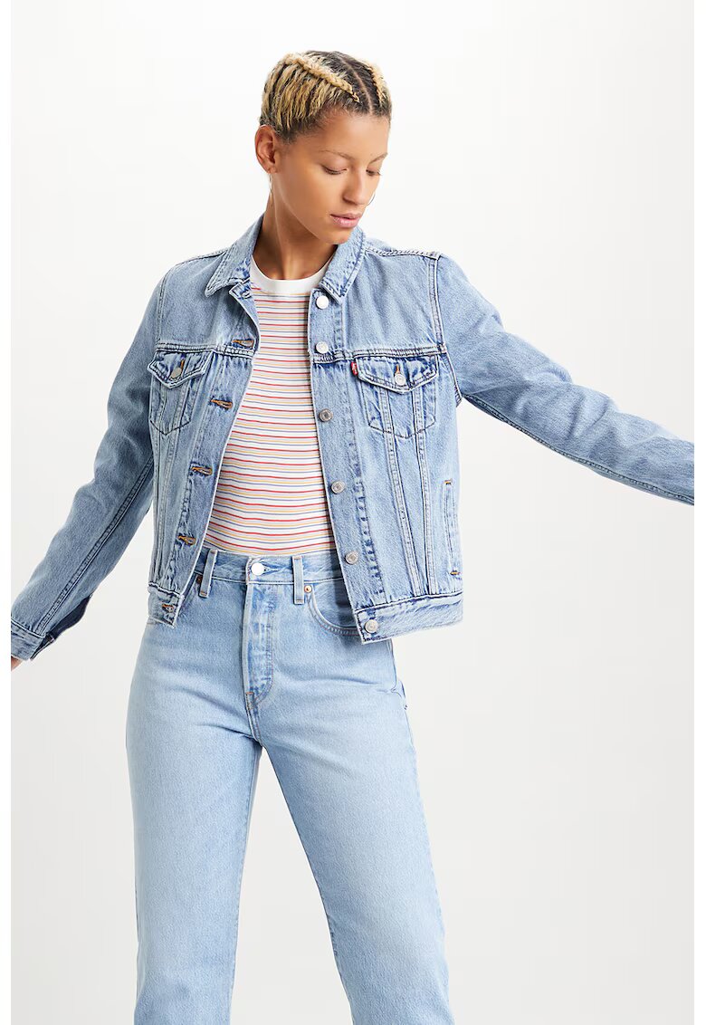 Levis Jacheta din denim cu nasturi - Albastru deschis