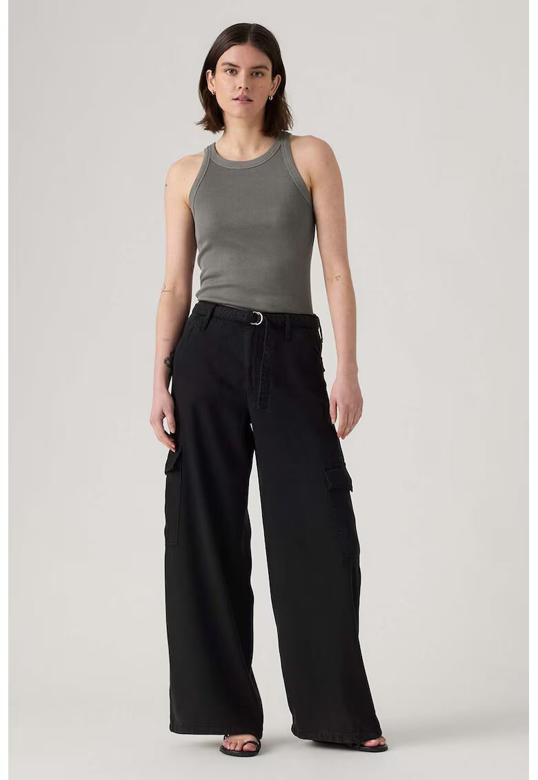 Levis Pantaloni cargo evazati din lyocell - Negru