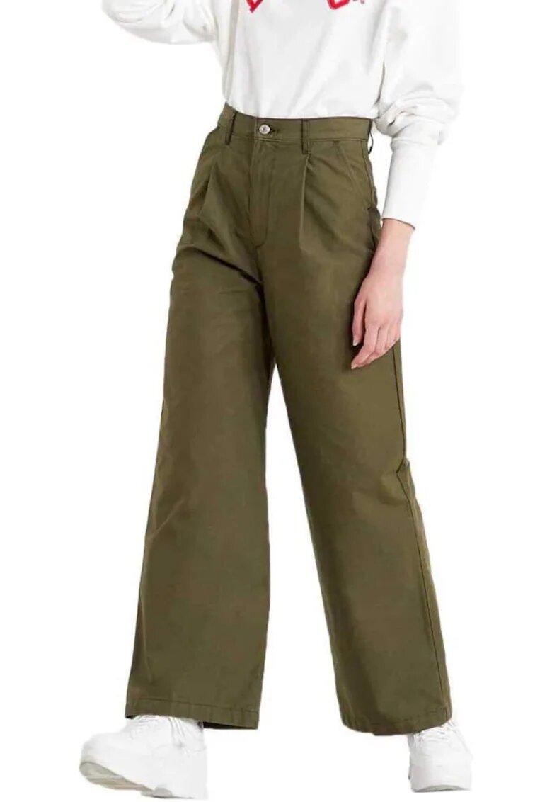 Levi's Pantaloni dama - kaki - bumbac - Kaki