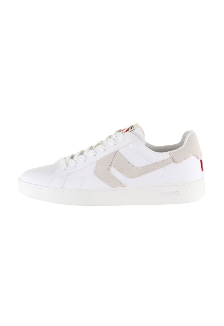 Levis Pantofi sport low-cut de piele ecologica - Alb/Gri