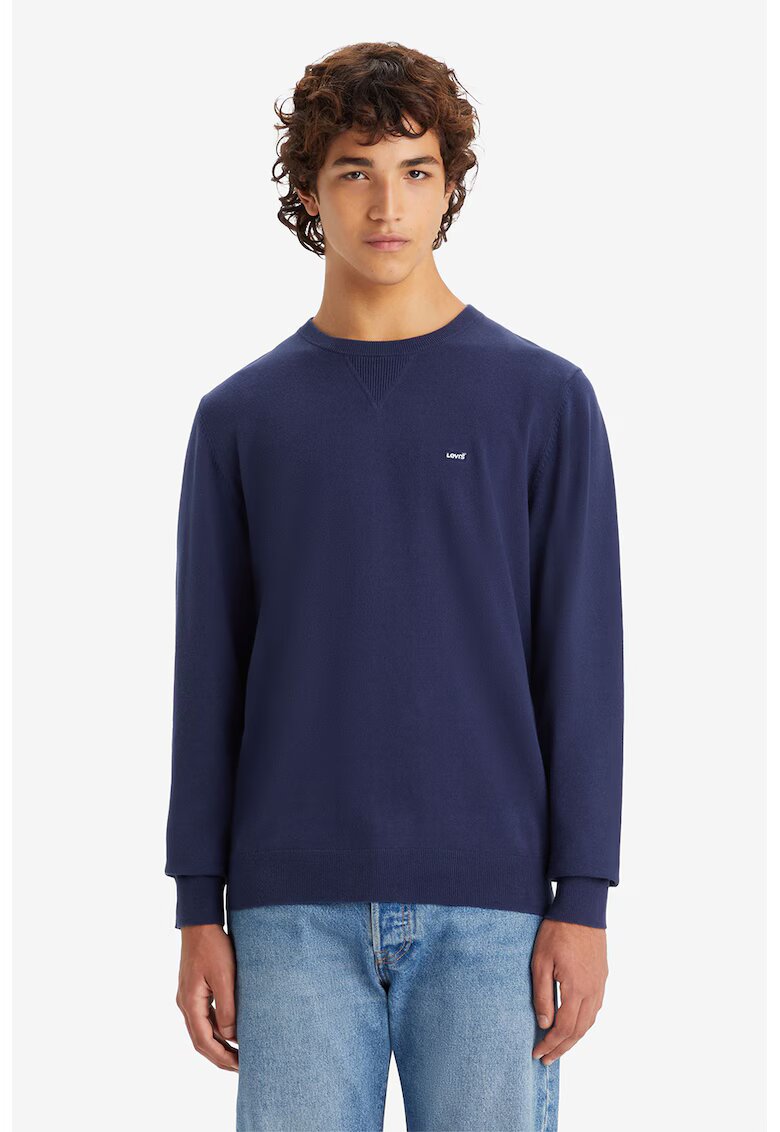 Levis Pulover tricotat fin Housemark - Albastru inchis
