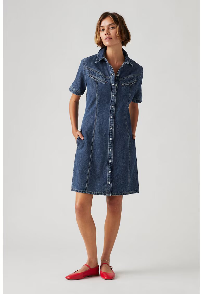 Levis Rochie din denim cu nasturi Rinoa - Albastru melange