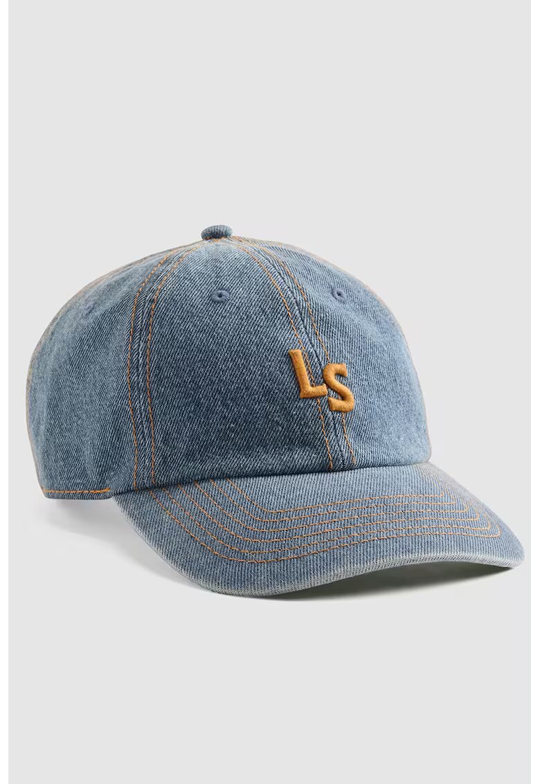Levis Sapca de bumbac cu logo brodat - Albastru deschis