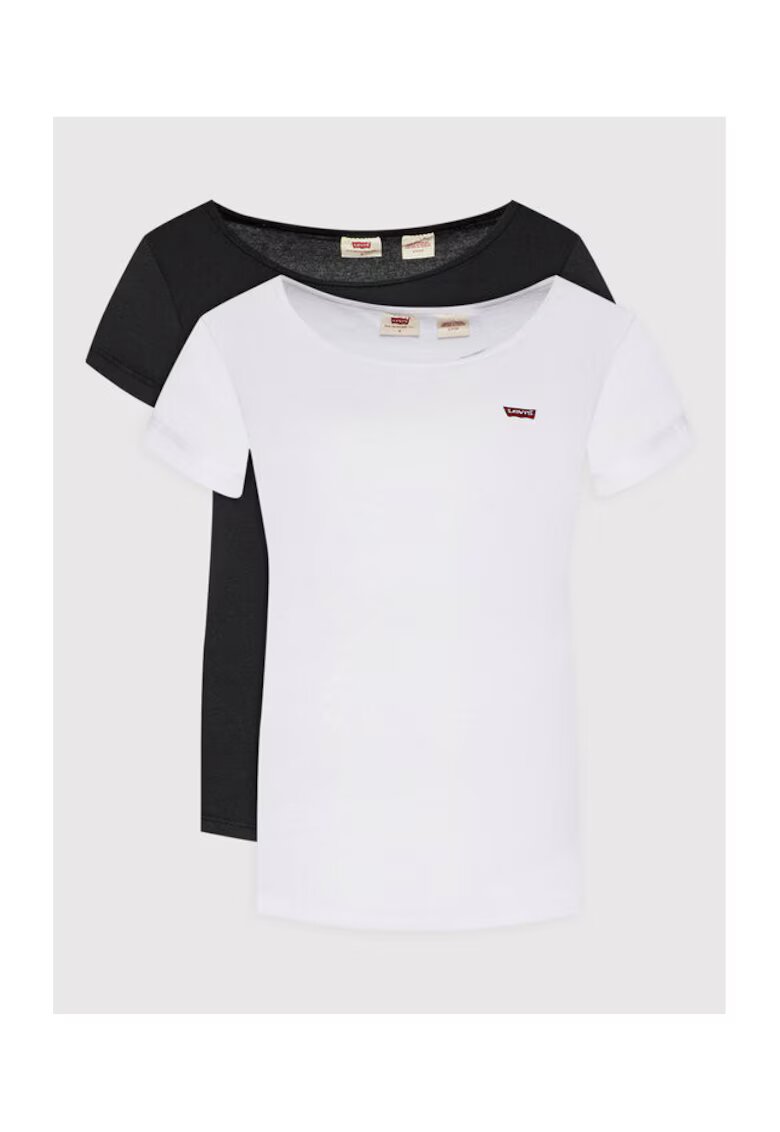 Levis Set 2 tricouri dama - 301345008 - Bumbac - 2XS INTL - Alb