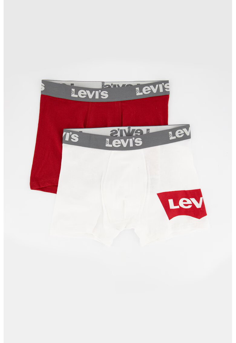 Levis Set de boxeri cu banda logo - in talie - 2 perechi - Rosu/Alb/Gri