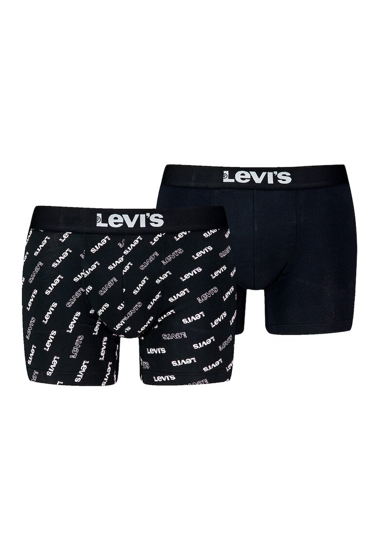 Levis Set de boxeri cu model- 2 perechi - Negru