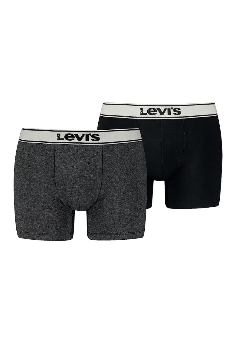 Levis Set de boxeri din amestec de bumbac - 2 perechi - Gri antracit