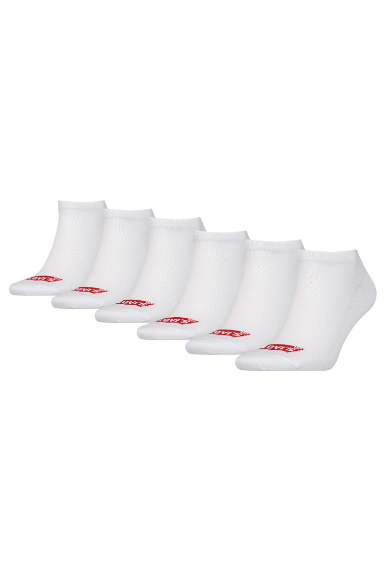 Levis Set de sosete pana la glezna unisex - 6 perechi - Alb