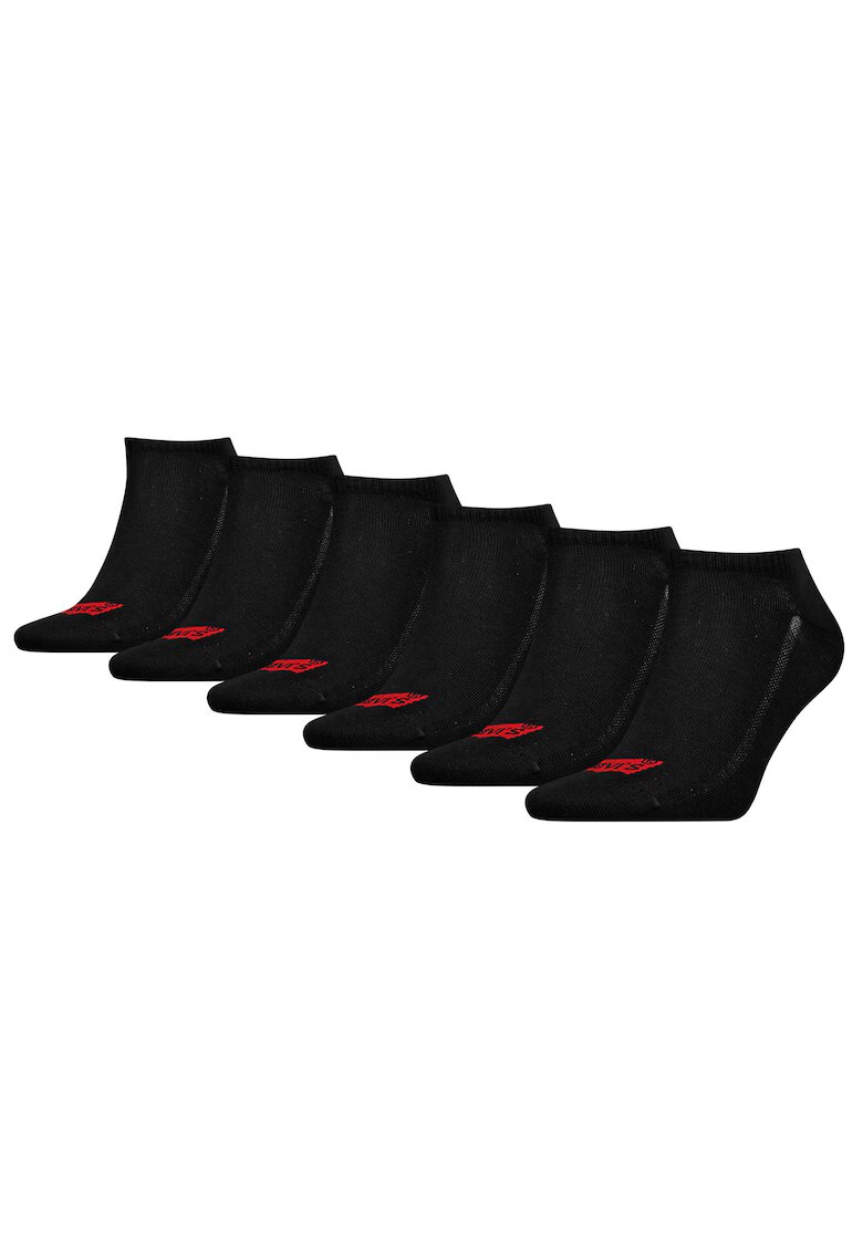 Levis Set de sosete pana la glezna unisex - 6 perechi - Negru
