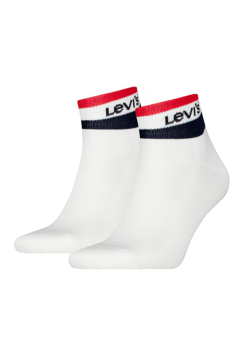 Levis Set de sosete scurte unisex - 2 perechi - Rosu/Alb/Negru
