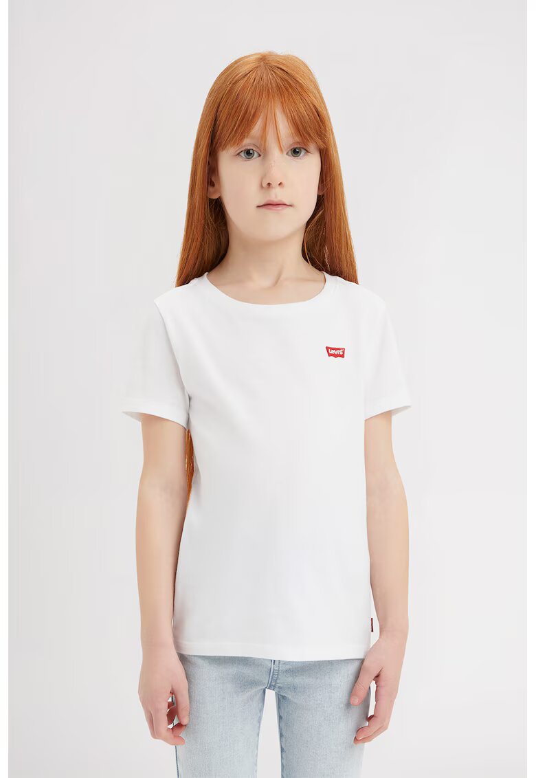 Levis Tricou cu decolteu la baza gatului Batwing Chest Hit - Rosu/Alb