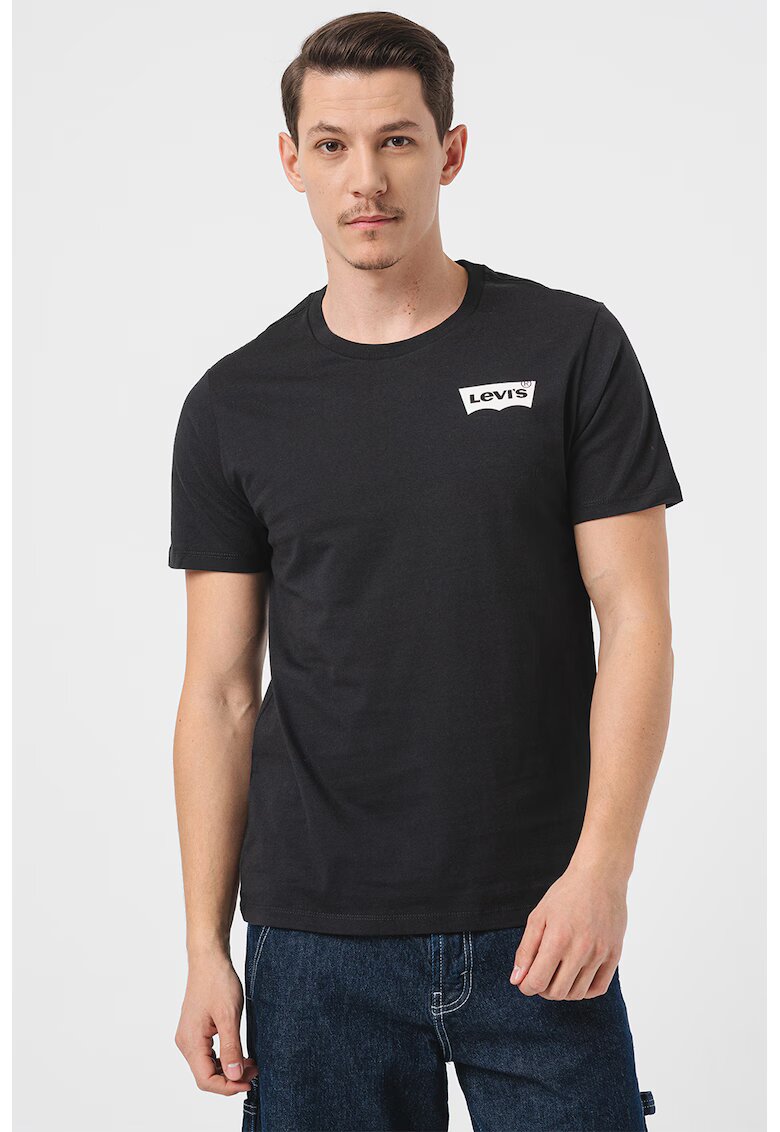 Levis Tricou cu decolteu la baza gatului Classic - Negru