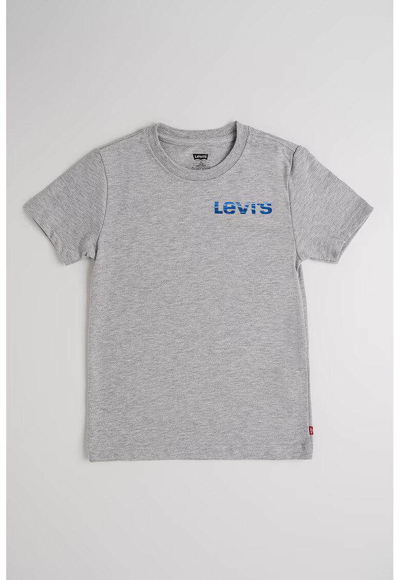 Levis Tricou cu decolteu la baza gatului - cu logo pe spate - Albastru