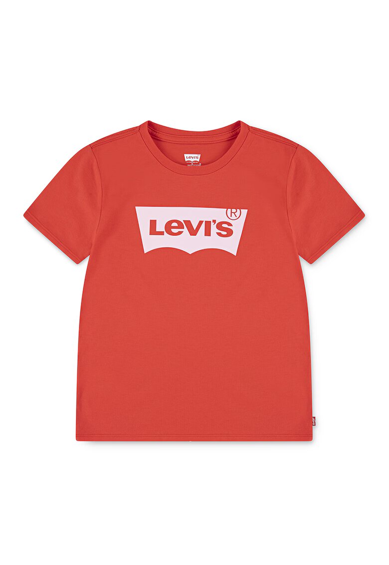 Levis Tricou cu decolteu la baza gatului si logo Batwing - Portocaliu
