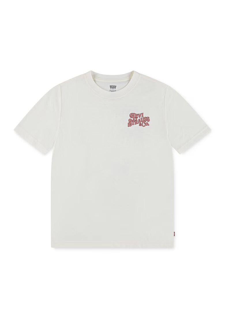 Levis Tricou cu imprimeu grafic - Alb fildes/Coral