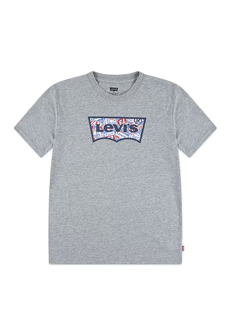 Levis Tricou cu imprimeu logo - Albastru inchis/Gri melange