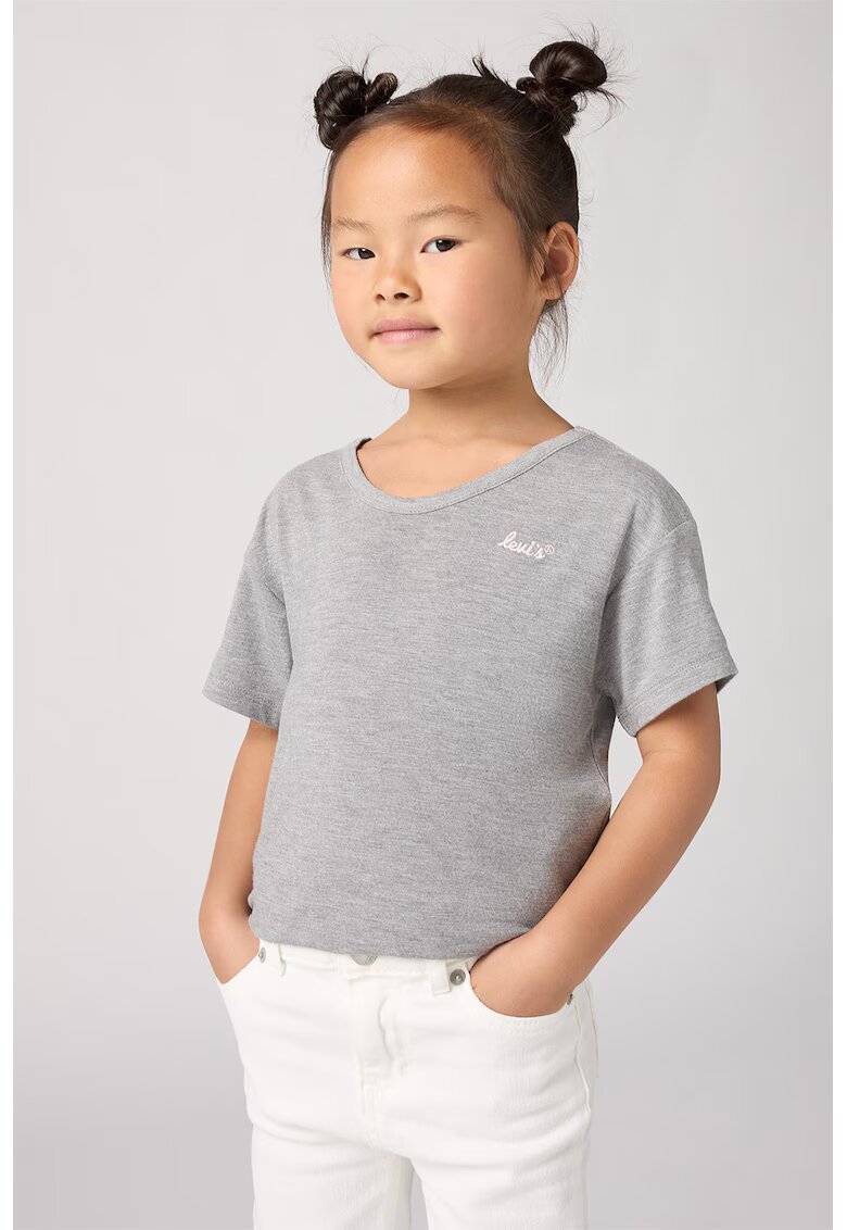 Levi's Tricou cu logo brodat - Gri melange