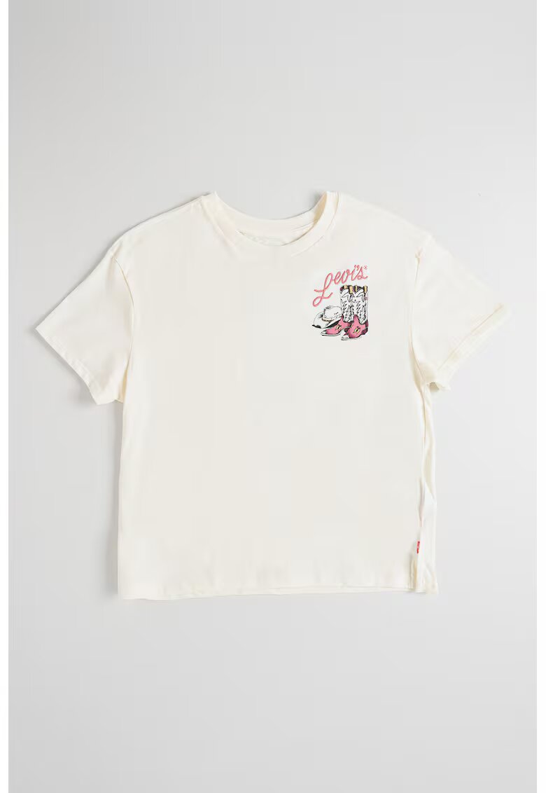 Levi's Tricou cu logo brodat - Violet/Alb murdar