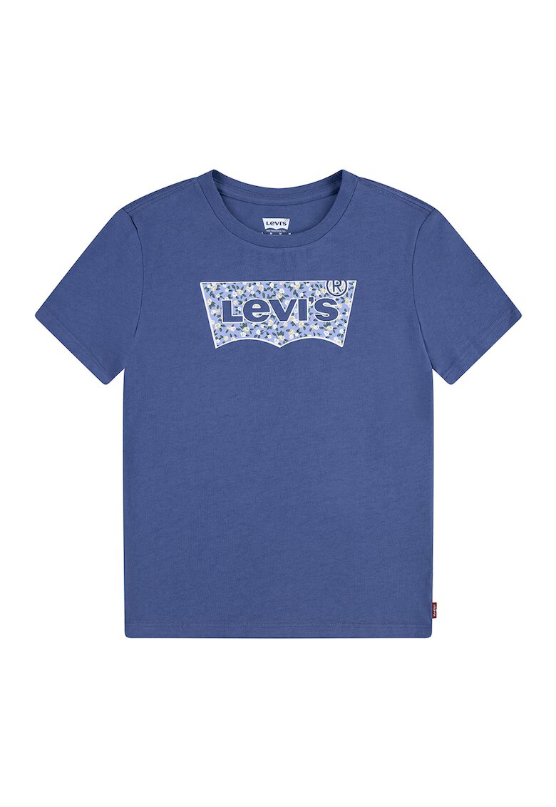 Levis Tricou de bumbac organic cu imprimeu logo - Albastru inchis