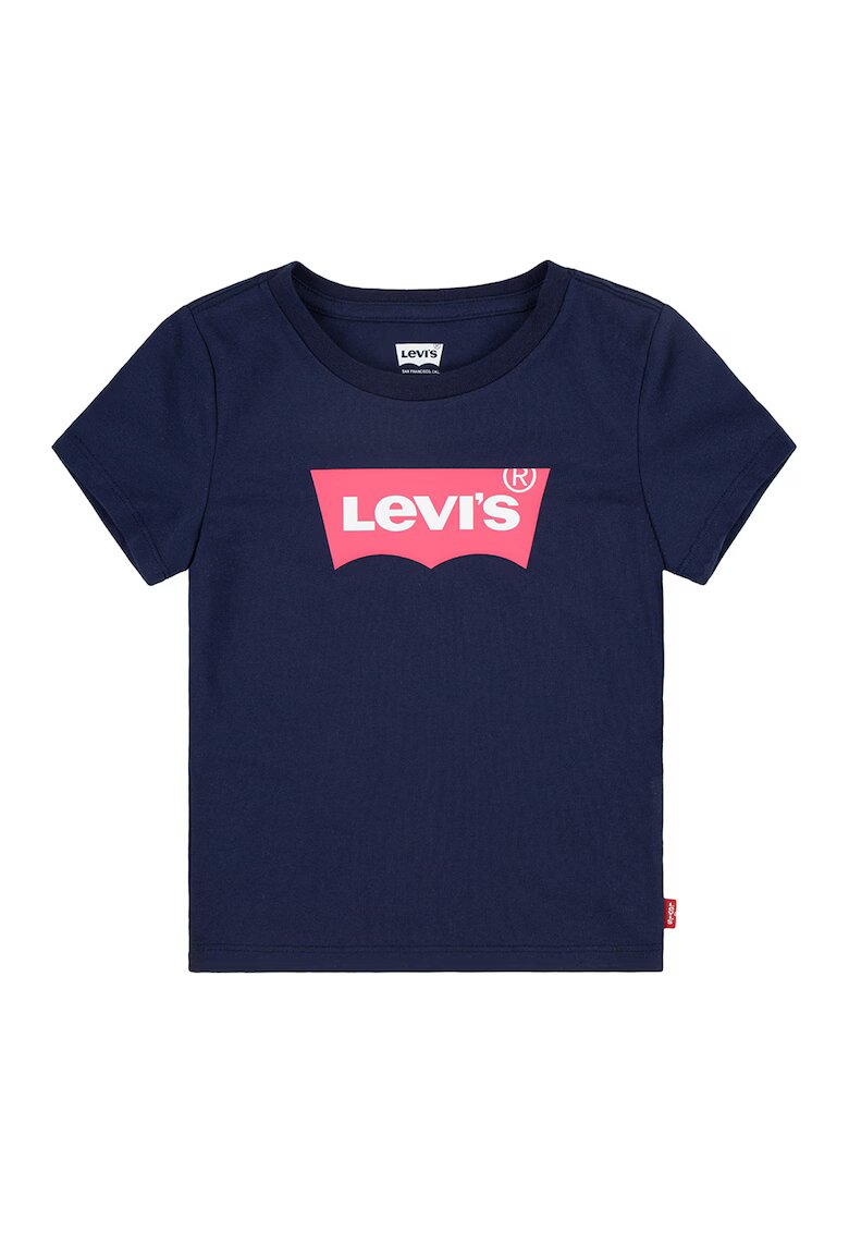 Levis Tricou din bumbac cu imprimeu logo Batwing - Bleumarin