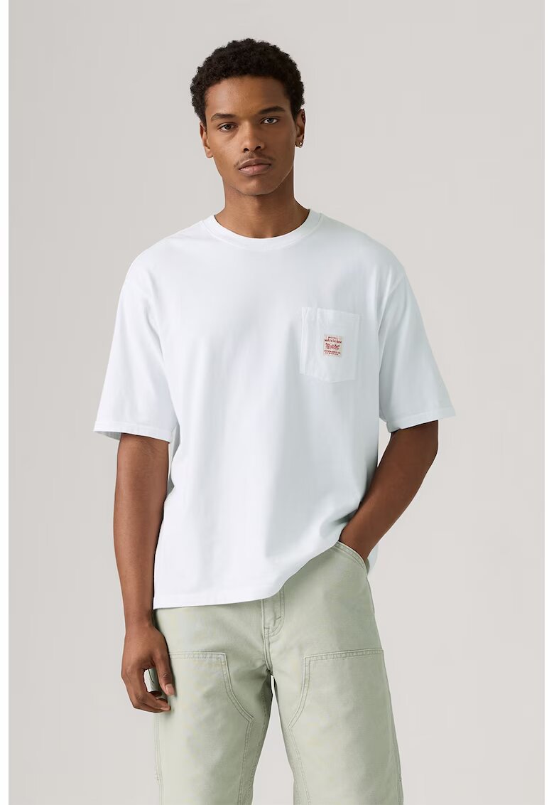 Levis Tricou lejer de bumbac Workwear - Alb optic