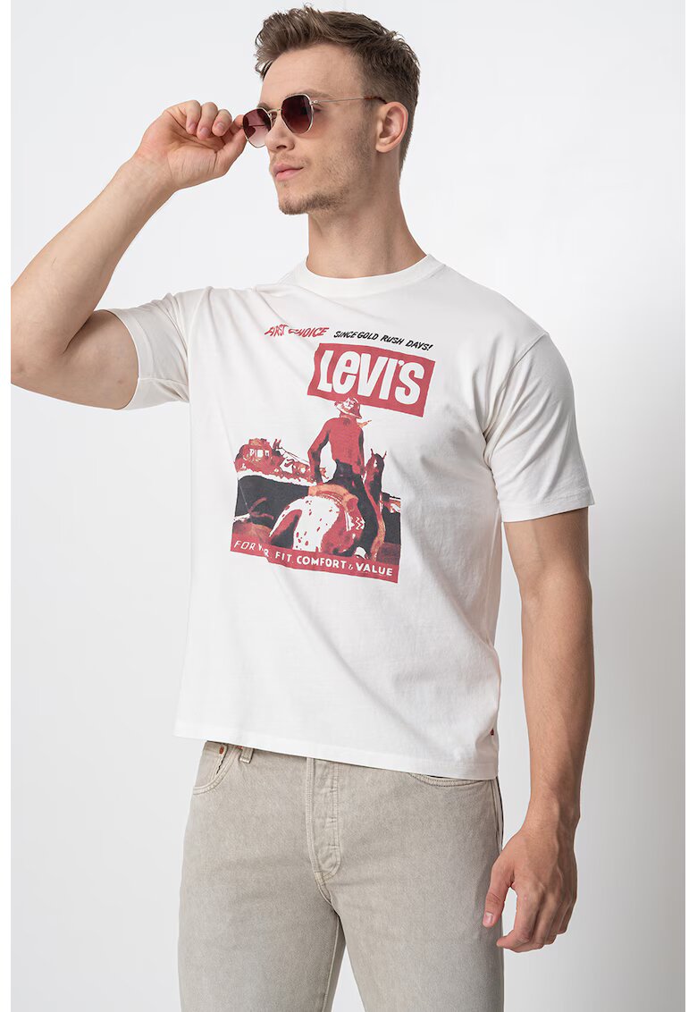 Levi's Tricou lejer din bumbac Vintage - Alb fildes