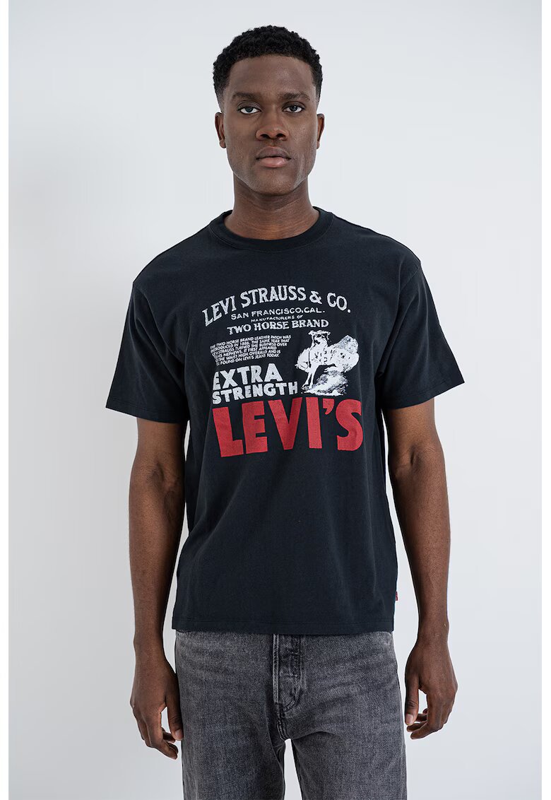 Levi's Tricou lejer din bumbac Vintage - Negru stins