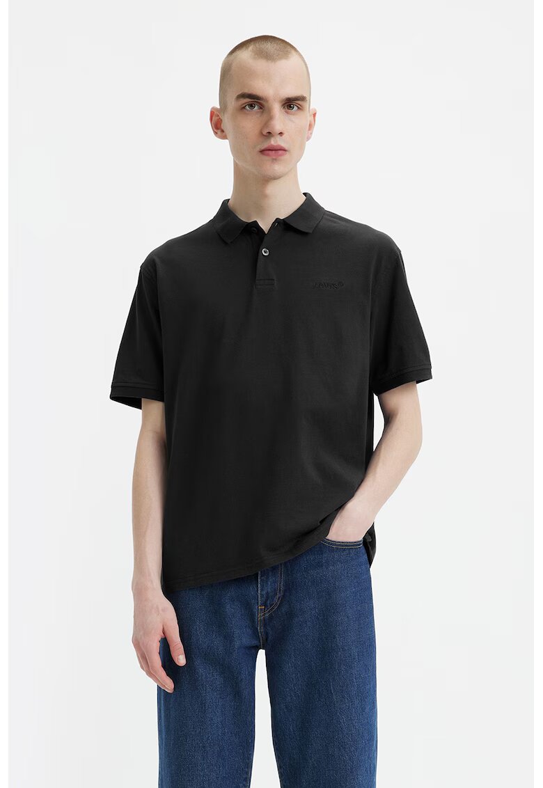 Levis Tricou polo de bumbac cu broderie logo discreta - Negru