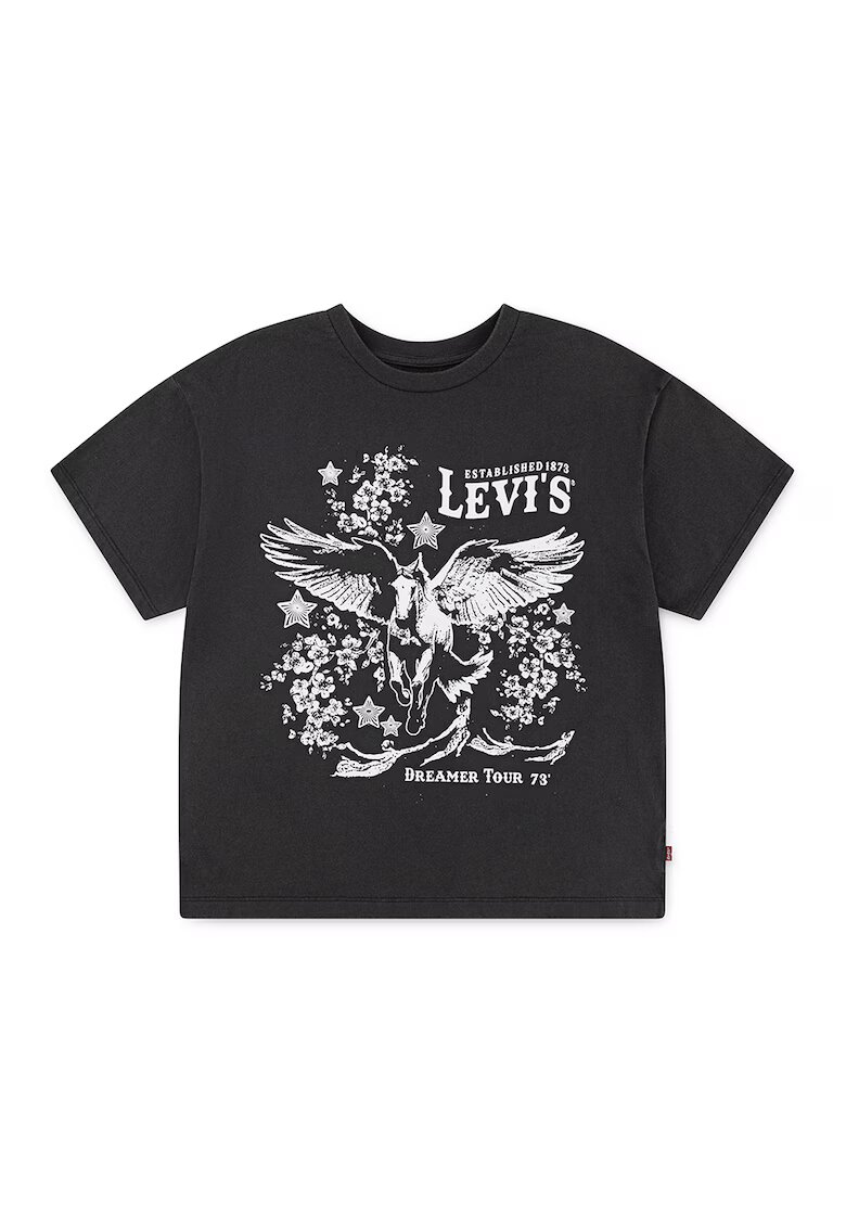 Levis Tricou supradimensionat cu imprimeu logo Retro Dreamer - Alb/Negru